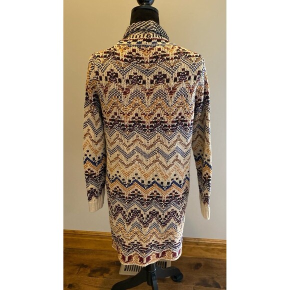 ADORA Oversized Cardigan Sweater Sz Small Multicolor Southwest or Tribal Pattern - Picture 6 of 12